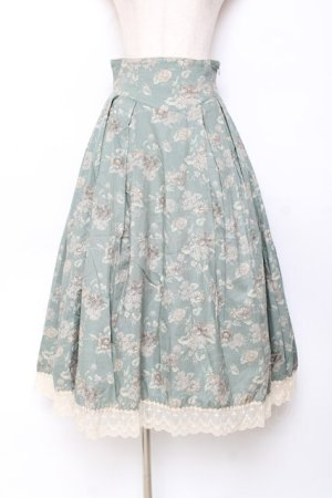 画像: Victorian maiden / カントリーハイウエストスカート  ブルー Y-25-11-15-140-CL-SK-SZ-ZY