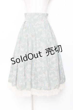 画像: Victorian maiden / カントリーハイウエストスカート  ブルー Y-25-11-15-140-CL-SK-SZ-ZY