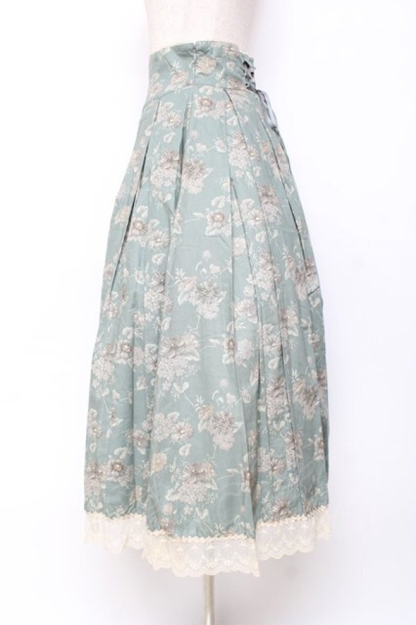 画像2: Victorian maiden / カントリーハイウエストスカート  ブルー Y-25-11-15-140-CL-SK-SZ-ZY (2)