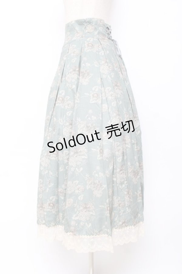 画像2: Victorian maiden / カントリーハイウエストスカート  ブルー Y-25-11-15-140-CL-SK-SZ-ZY (2)