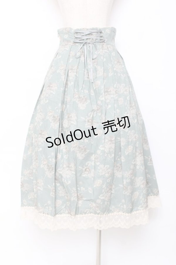 画像3: Victorian maiden / カントリーハイウエストスカート  ブルー Y-25-11-15-140-CL-SK-SZ-ZY (3)