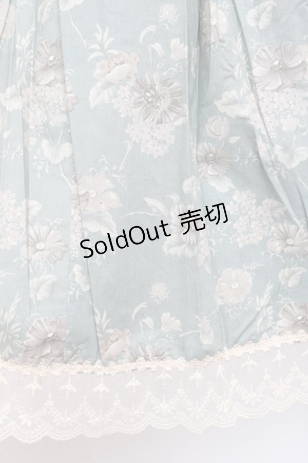 画像5: Victorian maiden / カントリーハイウエストスカート  ブルー Y-25-11-15-140-CL-SK-SZ-ZY (5)