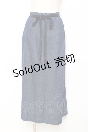 画像: INGEBORG / フロントフリルデニムスカート F ブルー Y-25-11-15-141-LO-SK-SZ-ZY