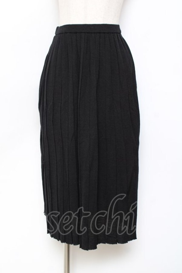 画像1: PINK HOUSE / ニットプリーツスカート F 黒 Y-25-11-15-142-LO-SK-SZ-ZY (1)