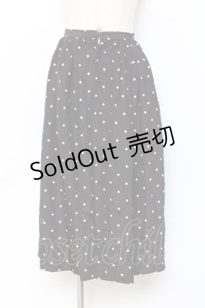 画像: PINK HOUSE / ドット柄スカート F 黒 Y-25-11-15-144-LO-SK-SZ-ZY