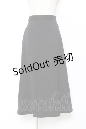 画像: PINK HOUSE / サイドボタンスカート F 黒 Y-25-11-15-145-LO-SK-SZ-ZY