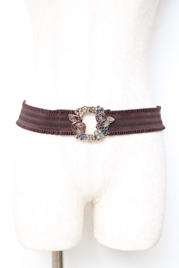 画像1: axes femme / ステンドグラスリースベルト  ブラウン Y-25-11-15-023-AX-ZA-SZ-ZY (1)