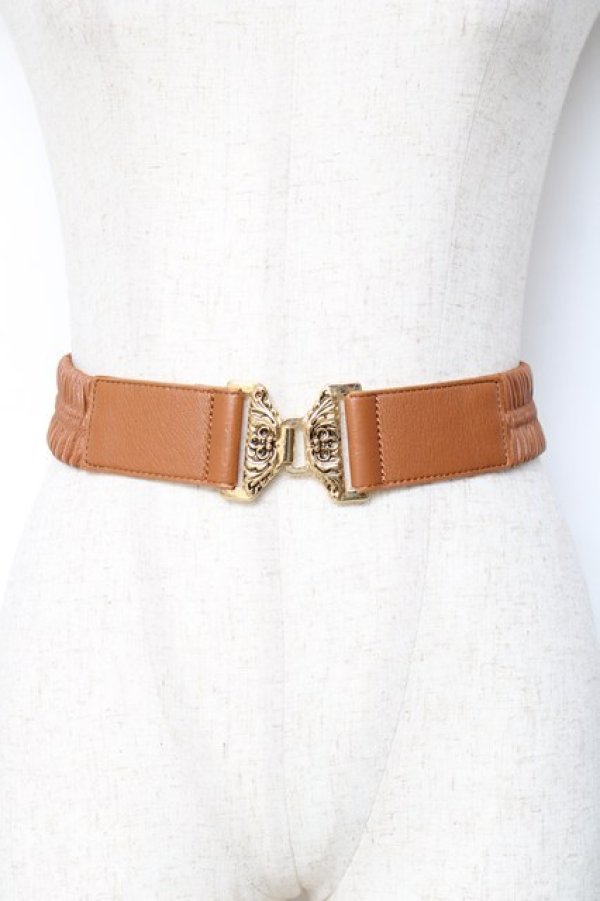 画像1: F i.n.t / バックルゴムベルト  ベージュ Y-25-11-15-028-CA-ZA-SZ-ZY (1)