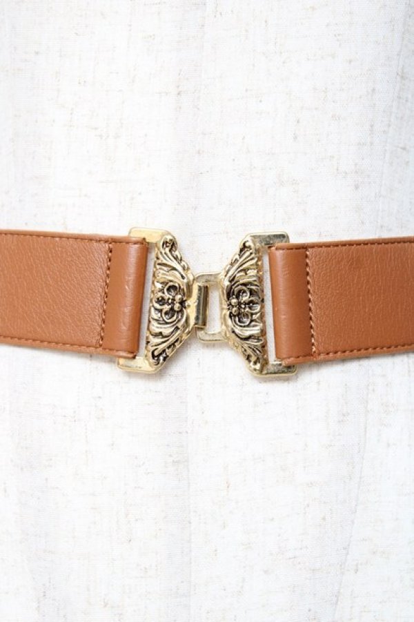 画像2: F i.n.t / バックルゴムベルト  ベージュ Y-25-11-15-028-CA-ZA-SZ-ZY (2)