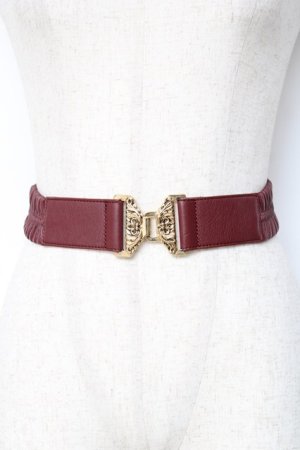 画像: F i.n.t / バックルゴムベルト  ブラウン Y-25-11-15-029-CA-ZA-SZ-ZY