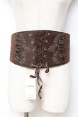 画像1: axes femme / レース×刺しゅうコルセットベルト  茶 Y-25-11-15-030-AX-ZA-SZ-ZY (1)