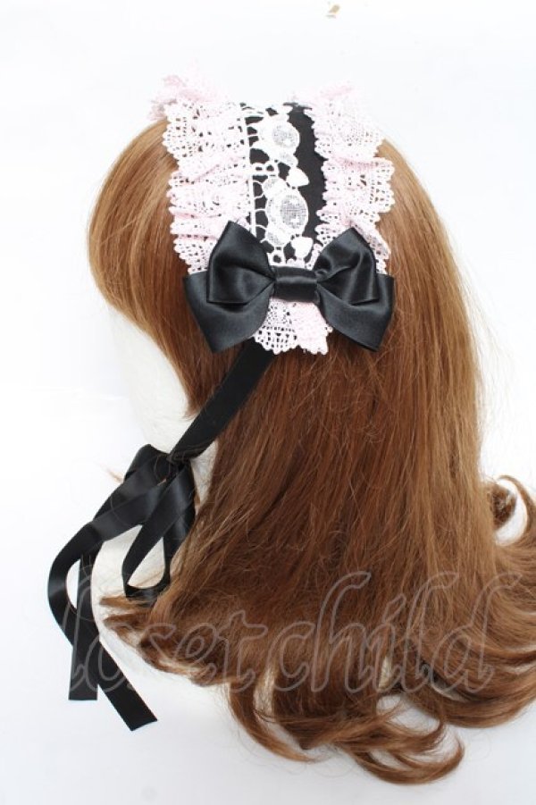 画像2: BABY, THE STARS SHINE BRIGHT / くみゃちゃんのLovely Paradeヘッドドレス  黒×ピンク Y-25-11-15-033-BA-AC-SZ-ZY (2)
