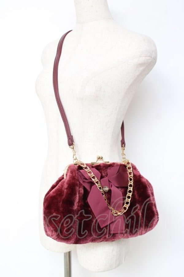 画像1: an another angelus / がま口ファーバッグ F ピンク Y-25-11-15-038-CA-BG-SZ-ZY (1)