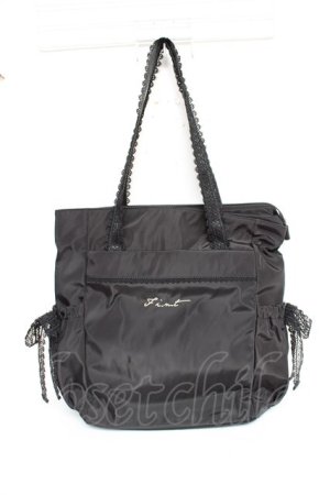 画像: Fi.n.t / レース使い2way トートバッグ リュック  黒 Y-25-11-15-039-CA-BG-SZ-ZY