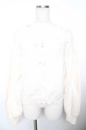 画像: m petit by misako / バラ刺繍ニットカーディガン L 淡薄橙 Y-25-11-21-061-LO-TO-SZ-ZY