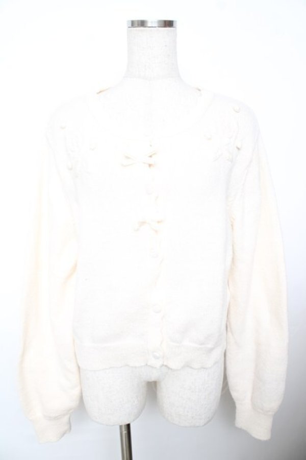 画像1: m petit by misako / バラ刺繍ニットカーディガン L 淡薄橙 Y-25-11-21-061-LO-TO-SZ-ZY (1)