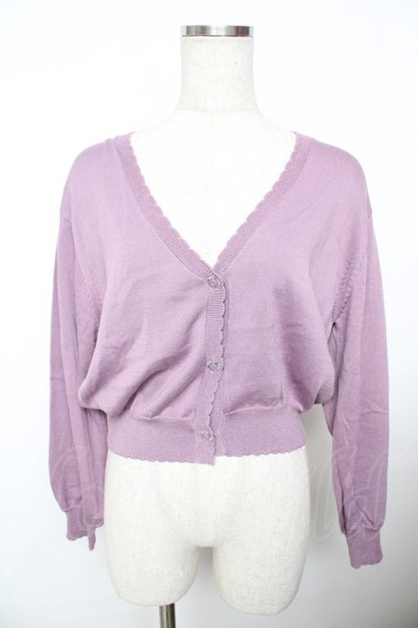 画像1: F&A / UVカットVネックニットカーディガン F ラベンダー Y-25-11-21-063-LO-TO-SZ-ZY (1)