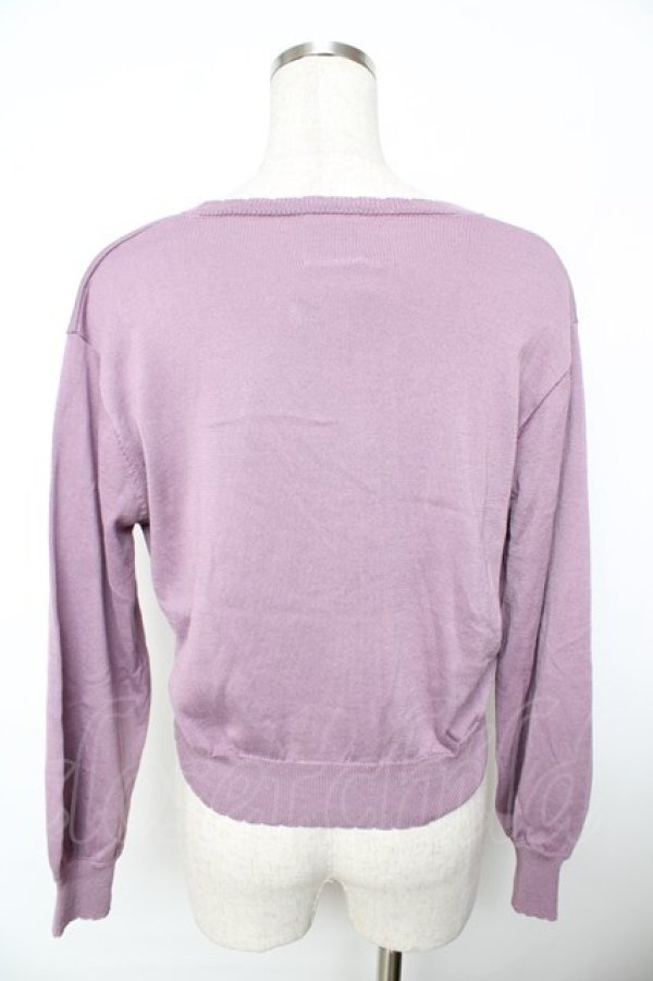 画像2: F&A / UVカットVネックニットカーディガン F ラベンダー Y-25-11-21-063-LO-TO-SZ-ZY (2)
