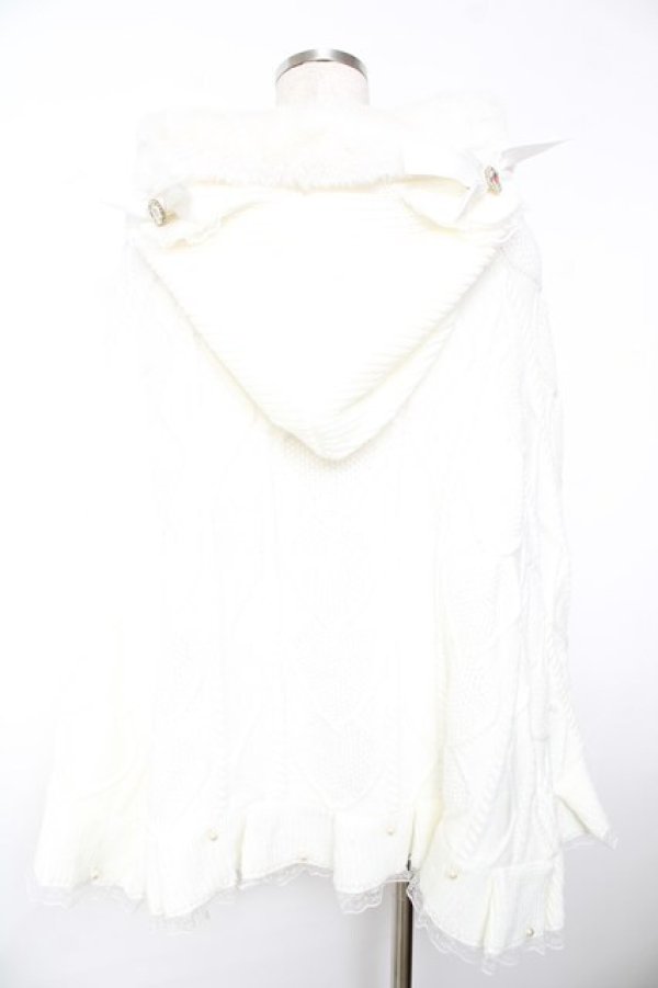 画像2: Ank Rouge / くまちゃんケーブルニット M ホワイト Y-25-11-21-072-CA-CO-SZ-ZY (2)