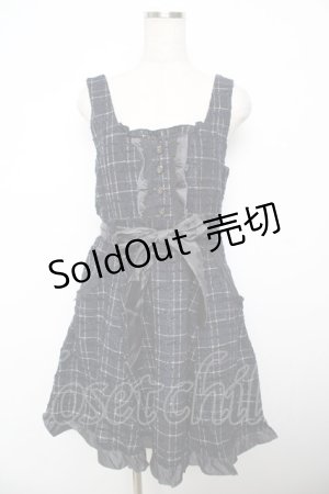 画像: axes femme / ヨークフリルツイードジャンスカ  紺 Y-25-11-21-073-AX-OP-AS-ZY