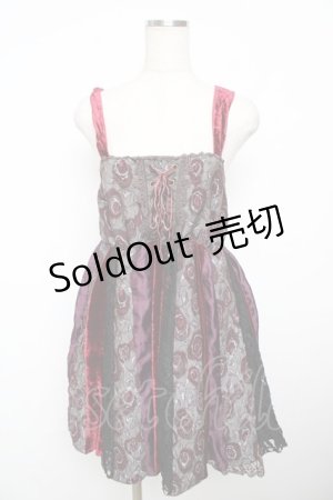 画像: axes femme / パッチワークチュニック M ワイン Y-25-11-21-075-AX-OP-SZ-ZY