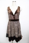 画像1: axes femme / オーナメントジャガードワンピース M 茶 Y-25-11-21-077-AX-OP-SZ-ZI (1)