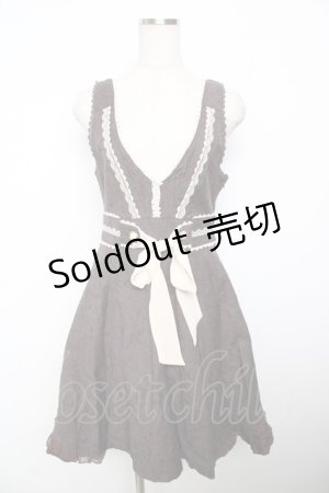 画像: axes femme / ブーケ×バラJQジャンスカ  茶 Y-25-11-21-078-AX-OP-SZ-ZY