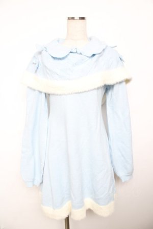 画像: Ank Rouge / アレンジニットワンピース M サックス Y-25-11-21-105-CA-OP-SZ-ZY