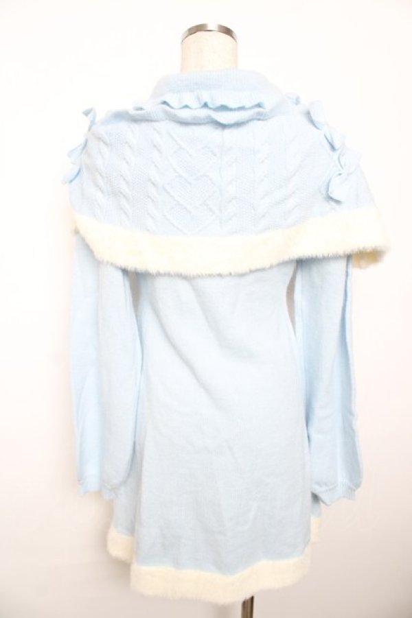 画像2: Ank Rouge / アレンジニットワンピース M サックス Y-25-11-21-105-CA-OP-SZ-ZY (2)