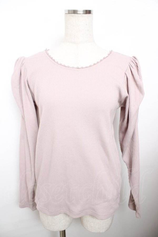 画像1: axes femme POETIQUE / パワショルリブカットプルオーバー M ラベンダー Y-25-11-21-012-AX-TO-SZ-ZI (1)