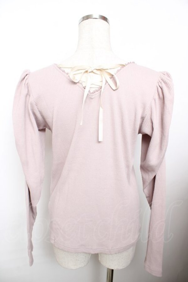 画像2: axes femme POETIQUE / パワショルリブカットプルオーバー M ラベンダー Y-25-11-21-012-AX-TO-SZ-ZI (2)