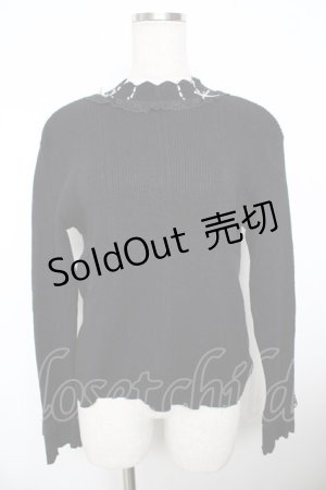 画像: axes femme POETIQUE / プチスタンドニットプル M 黒 Y-25-11-21-014-AX-TO-SZ-ZY