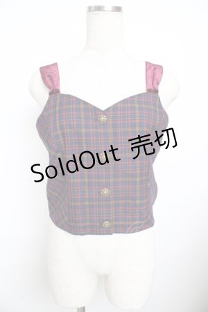 画像: axes femme / タータンチェックビスチェ M コン Y-25-11-21-002-AX-TO-SZ-ZY