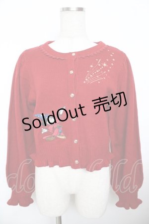 画像: axes femme kawaii / 【Disney】ファンタジア／ニットカーデ M 赤 Y-25-11-21-017-AX-TO-SZ-ZY