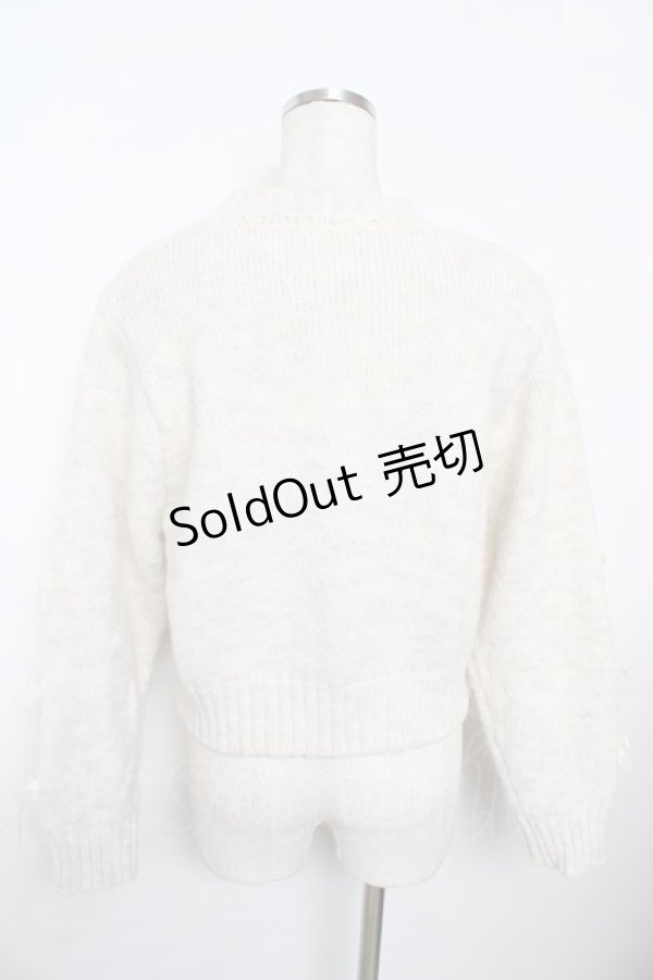 画像2: axes femme / リボンいっぱいニット M 生成り Y-25-11-21-043-AX-TO-SZ-ZY (2)