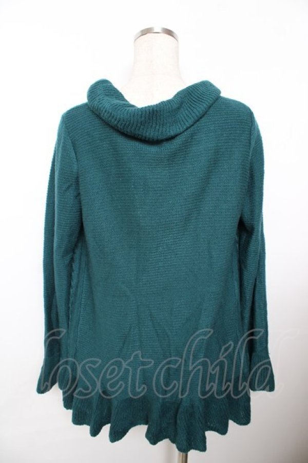 画像2: axes femme / ニットフリルカーデ M グリーン Y-25-11-21-045-AX-TO-SZ-ZI (2)