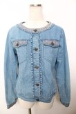 画像1: axes femme / ノーカラーデニムジャケット M ウォッシュ Y-25-11-21-049-AX-JA-SZ-ZI (1)