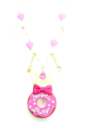 画像: Angelic Pretty / カラフルDonutジュリィネックレス  ダークピンク Y-25-11-22-001-AP-AC-SZ-ZY