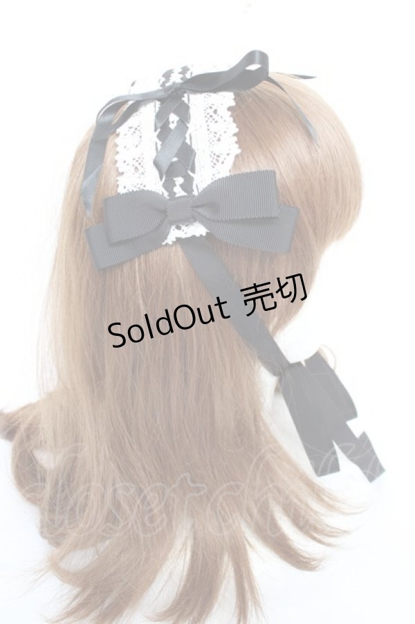 画像4: BABY, THE STARS SHINE BRIGHT / Sweetie Fairy taleあかずきんちゃんヘッドドレス  黒×白レース Y-25-11-22-041-BA-AC-SZ-ZY (4)