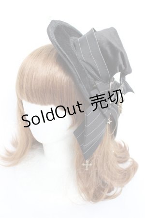 画像: GOTH / クロスチェーン魔法使いクリップハット  黒 Y-25-11-22-042-GO-AC-SZ-ZY