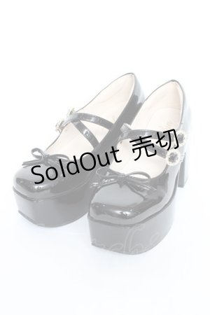 画像: evelyn / エナメル厚底シューズ M 黒 Y-25-11-22-047-LO-SH-SZ-ZT1126Y