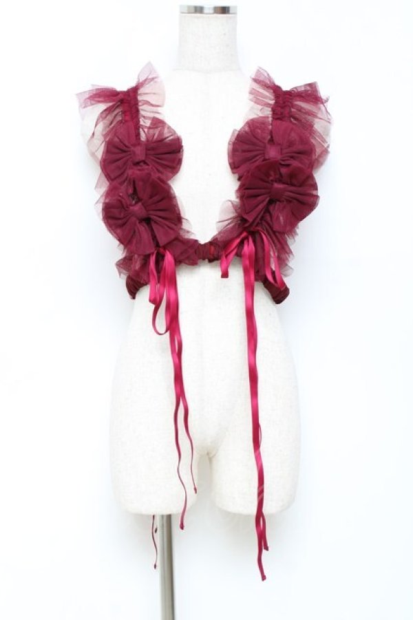 画像1: Vallee lys / Nocturne Tulle Harness  ワイン Y-25-11-22-048-GO-TO-SZ-ZY (1)
