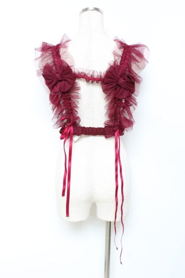 画像3: Vallee lys / Nocturne Tulle Harness  ワイン Y-25-11-22-048-GO-TO-SZ-ZY (3)
