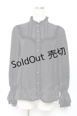 画像: axes femme kawaii / タッセルリボンタイブラウス M 黒 Y-25-11-22-050-AX-BL-SZ-ZY