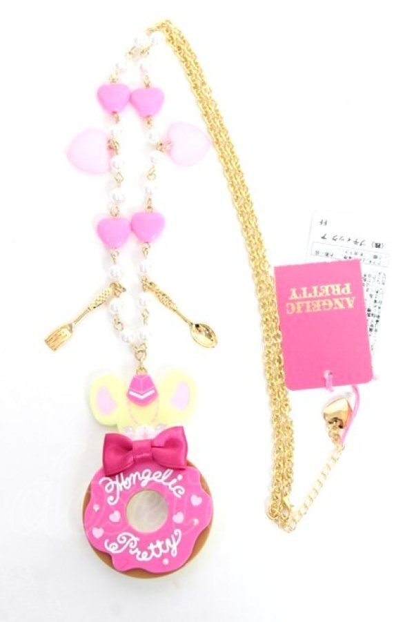 画像2: Angelic Pretty / カラフルDonutジュリィネックレス  ダークピンク Y-25-11-22-001-AP-AC-SZ-ZY (2)