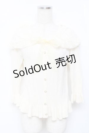 画像: axes femme / レース襟フェミニンカーデ M 生成り Y-25-11-22-061-AX-TO-SZ-ZY