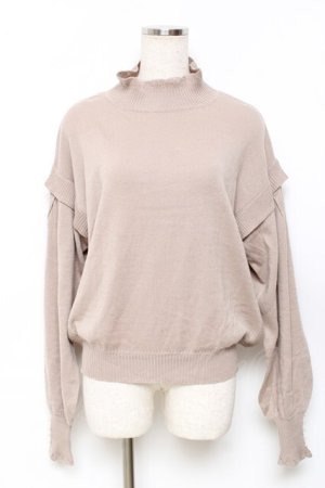 画像: axes femme / レイヤード風ニット M グレージュ Y-25-11-22-066-AX-TO-SZ-ZY