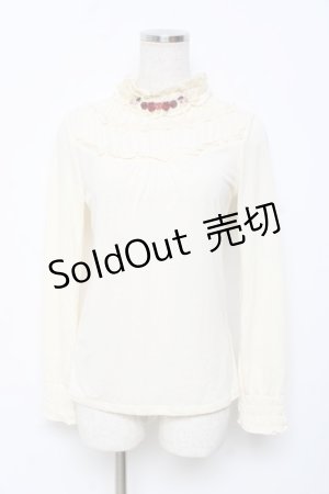 画像: axes femme / ガーデンフリルスタンドプルオーバー  生成り Y-25-11-22-073-AX-TO-SZ-ZY