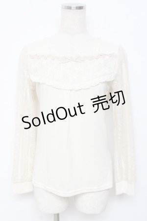 画像: axes femme / レース切替プルオーバー  生成り Y-25-11-22-075-AX-TO-SZ-ZY