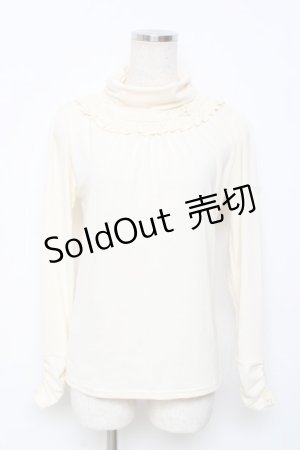 画像: axes femme / バラモチーフ付きタートル  生成り Y-25-11-22-076-AX-TO-SZ-ZY